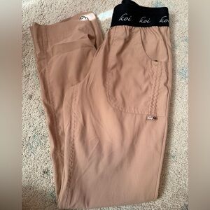 koi Women's Tan scrub pants